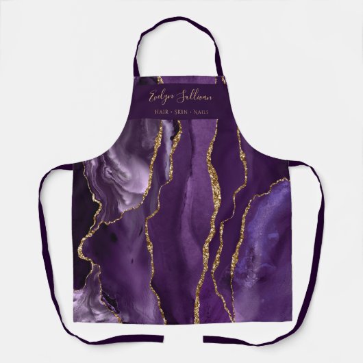 紫瑪瑙美しいプロフェッショナルエプロン エプロン (正面)