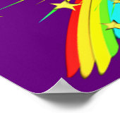 紫生まれのパーソナライズされた飾り ポスター (角)