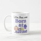 紫生まれのホームスティックフィギュア コーヒーマグカップ (左)