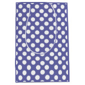 紫白水玉模様 ミディアムペーパーバッグ (正面)