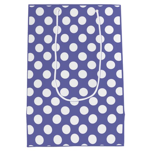 紫白水玉模様 ミディアムペーパーバッグ (裏面)