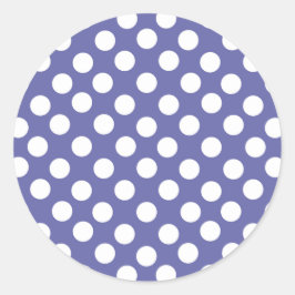 紫白水玉模様 ラウンドシール