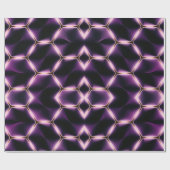 紫白熱［赤熱］光を放つ六角 ラッピングペーパー (フラット)