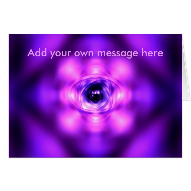 紫白熱［赤熱］光を放つ原子 (正面横)