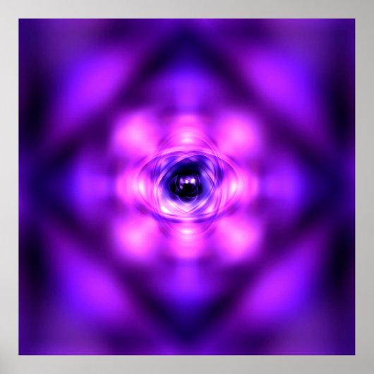 紫白熱［赤熱］光を放つ原子 ポスター (正面)