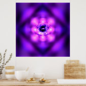 紫白熱［赤熱］光を放つ原子 ポスター (キッチン)