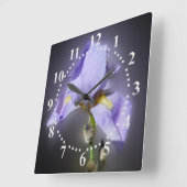 紫白熱［赤熱］光を放つ色 スクエア壁時計 (傾斜)