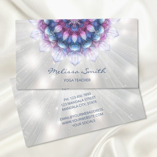 紫白熱［赤熱］光を放つ青マンダラ 名刺