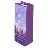 紫白雪平和な森クリスマス新年 ワインギフトバッグ (正面アングル)