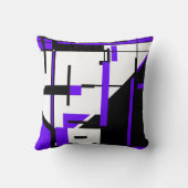 紫白黒幾何学的抽象芸術MCMルック クッション (裏面)