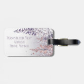 紫神秘的な藤のドリフト ラゲッジタグ (裏面横)