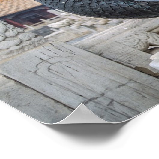 紫禁城の亀の像 – 北京 ポスター (角)