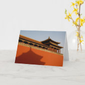 紫禁城の壁のメッセージカード カード (黄色い花)