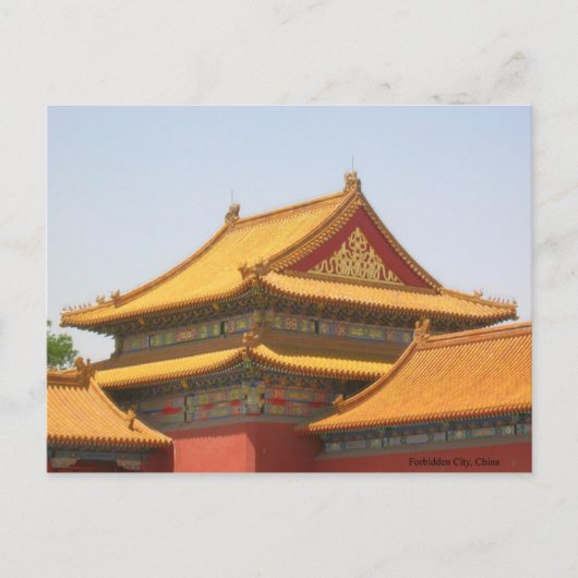 紫禁城の屋根 ポストカード (正面)