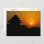 紫禁城の日没 ポストカード (正面/裏面)