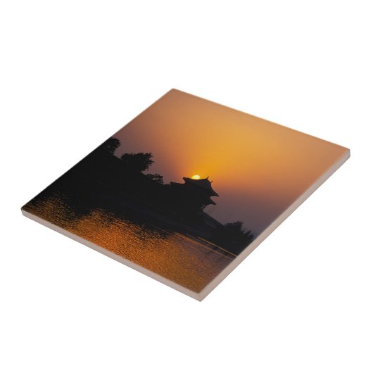 紫禁城の日没 – 北京、中国 タイル (側面)