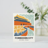 紫禁城北京中国旅行フローラアート ポストカード (スタンド正面)