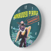 紫禁惑星クラシックSci-Fi映画ポスター ラージ壁時計 (傾斜)