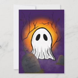 紫空オレンジ月光の墓地の幽霊 招待状