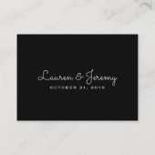 紫空白のと黒のゴシック様式のシーティングカード3.5x2.5 プレイスカード (裏面)