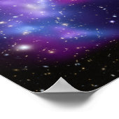 紫空白の天空宇宙写真 ポスター (角)