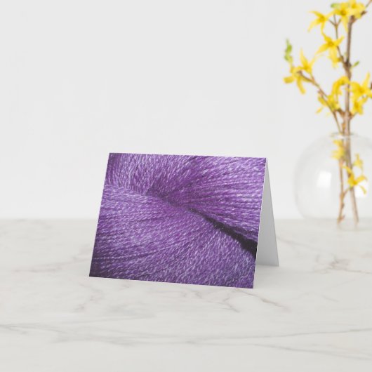 紫糸 カード (黄色い花)