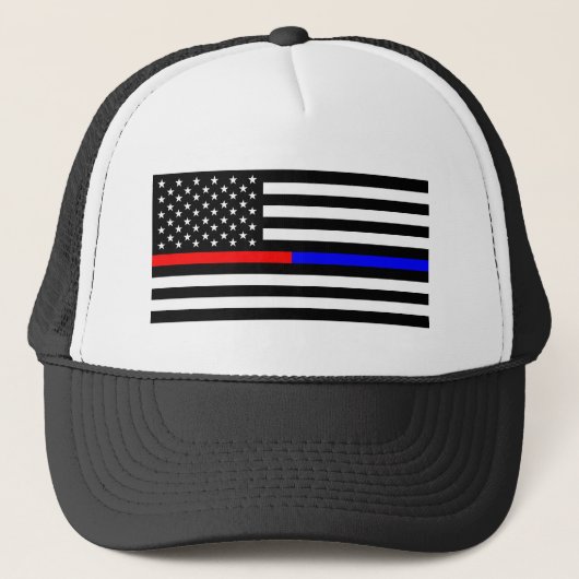 紫系統の薄いライン警察の消防士の記号米国 キャップ (正面)