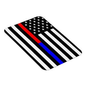 紫系統の薄いライン警察の消防士の記号米国 マグネット