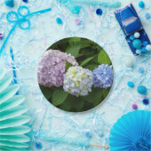 紫紅花エレガントアジサイ ペーパープレート (パーティー)