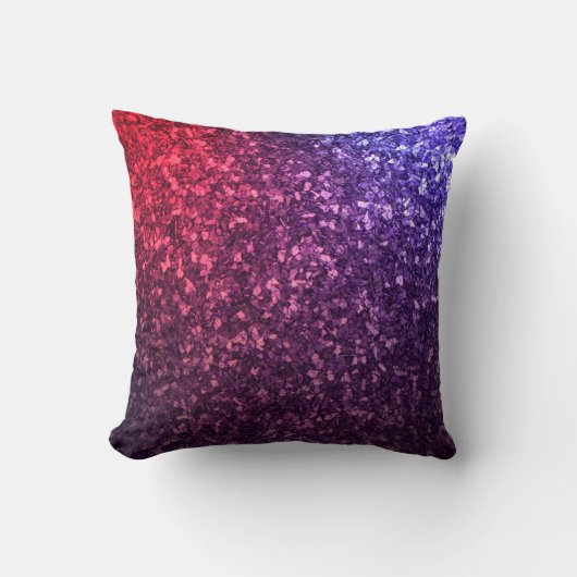 紫紅青スパークリーグリッター枕 クッション (正面)