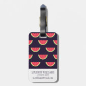 紫紋様ネオンスイカ ラゲッジタグ (裏面縦)