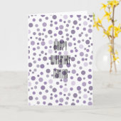 紫紙吹雪 カード (黄色い花)