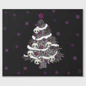 紫素晴らしと黒のゴシック ラッピングペーパー (フラット)