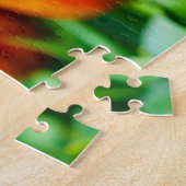 紫素晴らしのオウムのチューリップの花の春 ジグソーパズル (側面)