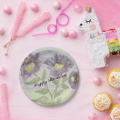 紫素晴らしの水色 ペーパープレート (パーティー)