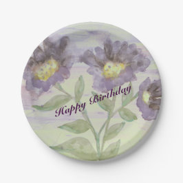 紫素晴らしの水色 ペーパープレート