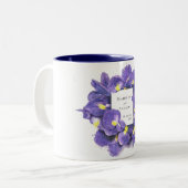 紫素晴らしアイリス水彩フローラ結婚ズ ツートーンマグカップ (正面左)