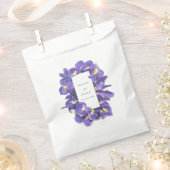 紫素晴らしアイリス水彩フローラ結婚ズ フェイバーバッグ (クリップ留めされた状態)