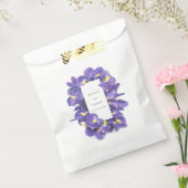 紫素晴らしアイリス水彩フローラ結婚ズ フェイバーバッグ (封をした状態)