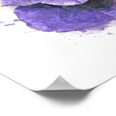 紫素晴らしアイリス水彩フローラ結婚ズ ポスター (角)