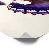 紫素晴らし帝蝶プリントポスター ポスター (角)