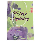 紫素晴らし水色イベント紙製品 ミディアムペーパーバッグ (正面)