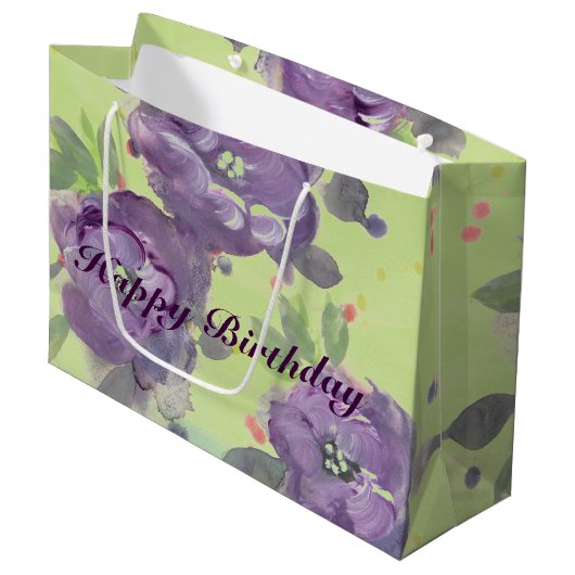 紫素晴らし水色イベント紙製品 ラージペーパーバッグ (正面アングル)