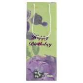 紫素晴らし水色イベント紙製品 ワインギフトバッグ (正面)