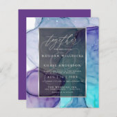 紫素晴らし色液体抽象芸術インク3b (正面/裏面)