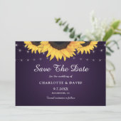 紫素朴とヒマワリの結婚式 セーブザデート (スタンド正面)