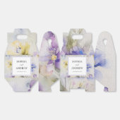 紫素朴と黄色の水の色結婚の フェイバーボックス (見開き)