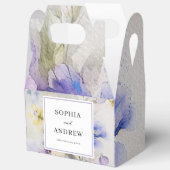 紫素朴と黄色の水の色結婚の フェイバーボックス (見開き)