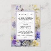 紫素朴と黄色の花婚披露宴 エンクロージャーカード (正面)