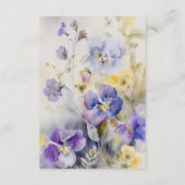 紫素朴と黄色の花婚披露宴 エンクロージャーカード (裏面)